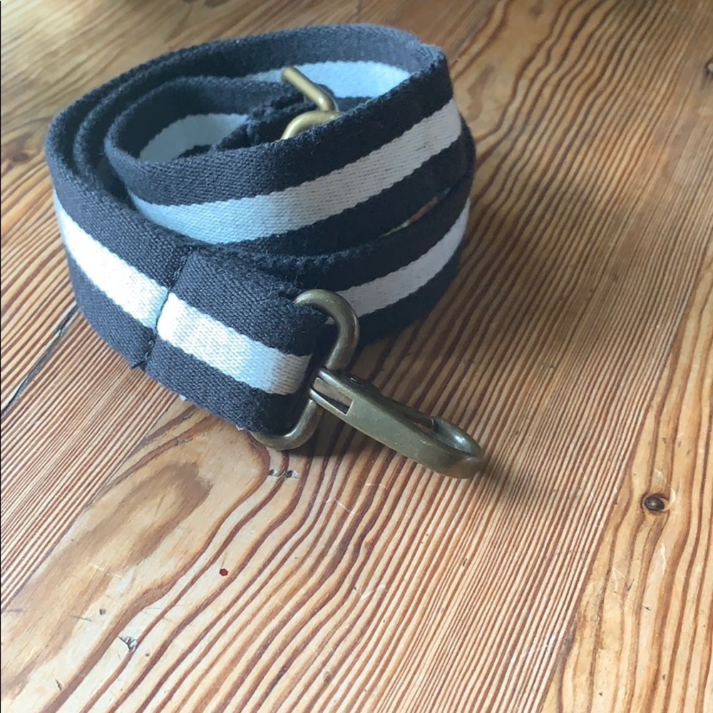 J.Crew black and white adjustable belt.SM